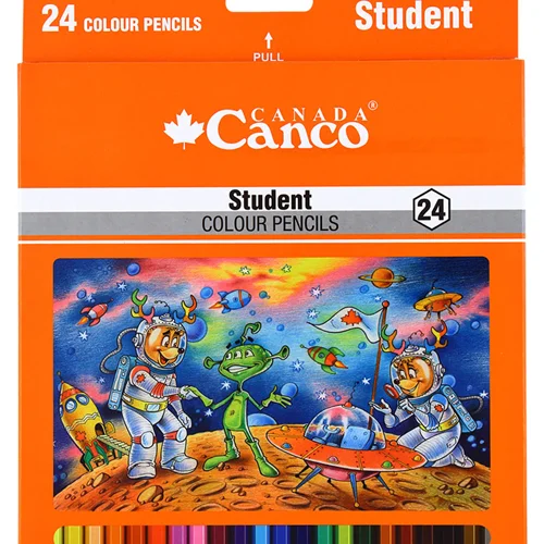 مداد رنگی 24 رنگ جعبه مقوایی کنکو مدل Student