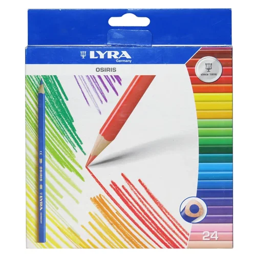 مداد رنگی 24 رنگ لیرا جعبه مقوایی