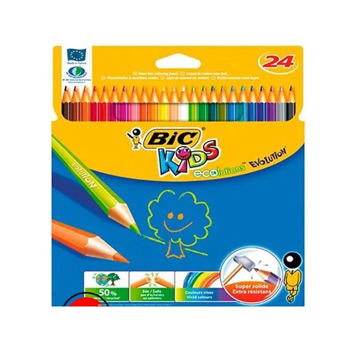 مداد رنگی 24 رنگ بیک جعبه مقوایی