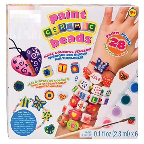 بازی آموزشی ست رنگ آمیزی دستبند (paint ceramic beads)