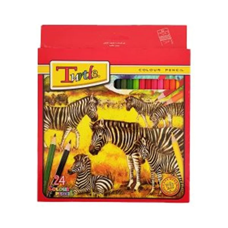 مداد رنگی 24 رنگ لاک پشت جعبه مقوایی
