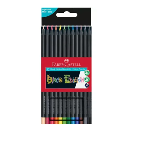 مداد رنگی 12 رنگ فابرکاستل مدل Black Edition