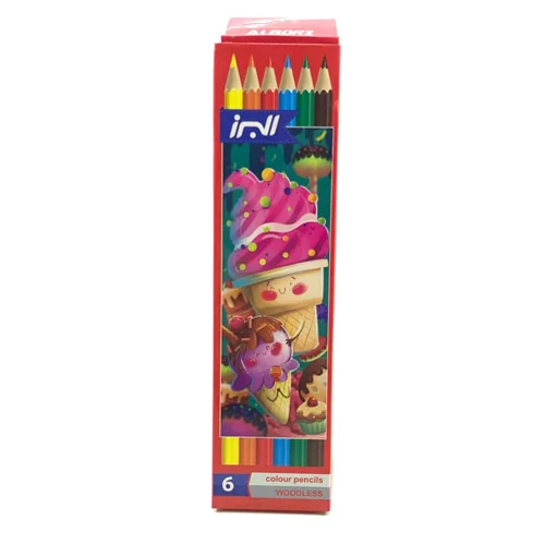 مداد رنگی 6 تایی جعبه مقوایی البرز کد 8683