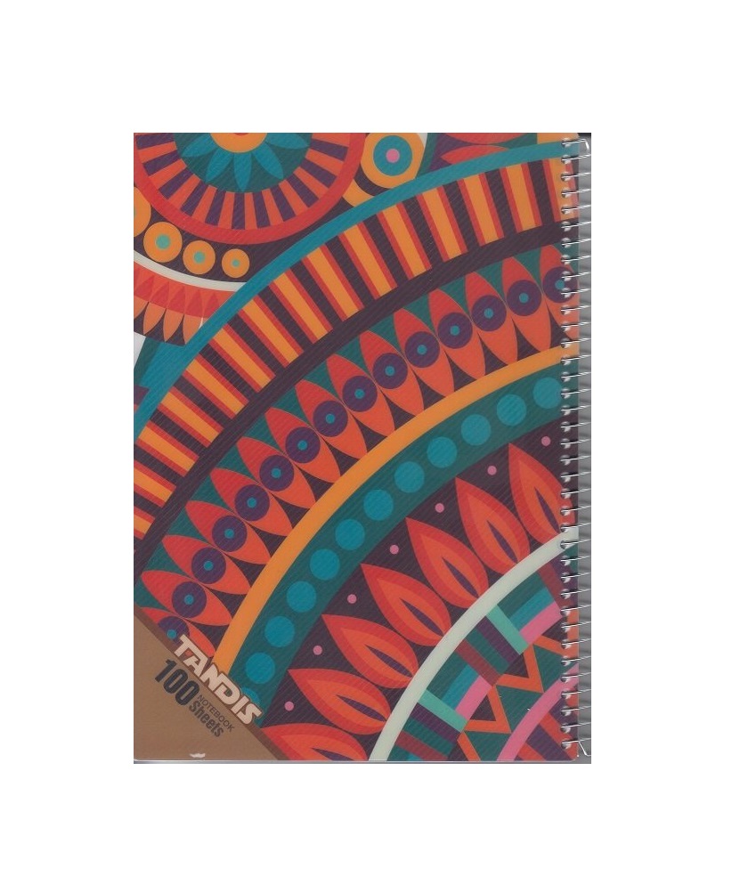 دفتر 100 برگ سیمی تندیس کد 1 طرح ماندالا
