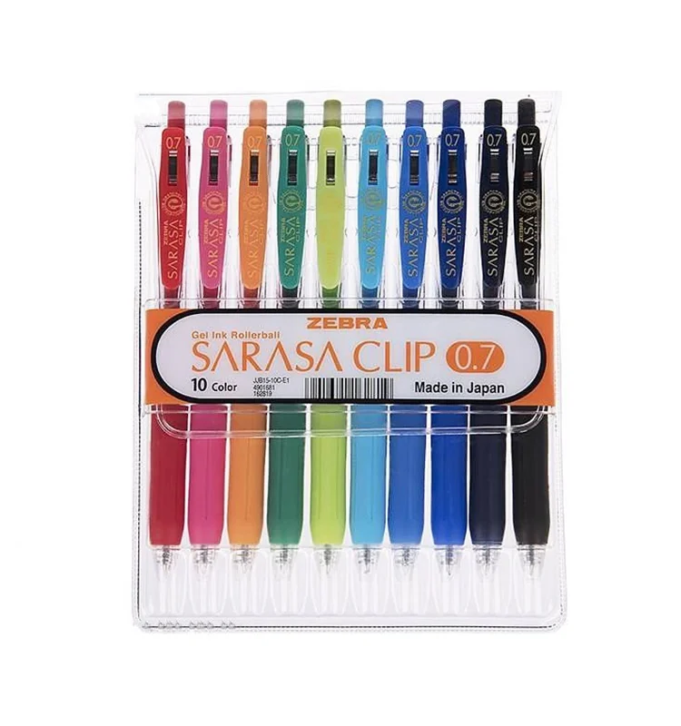 روان نویس 10 رنگ زبرا مدل Sarasa Clip سایز  ۰.۷ میلی‌ متری
