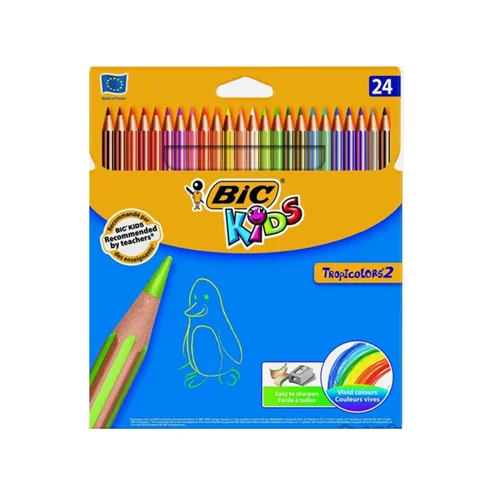 مداد رنگی 24 رنگ بیک مدل کیدز تراپی کالر2 جعبه مقوایی