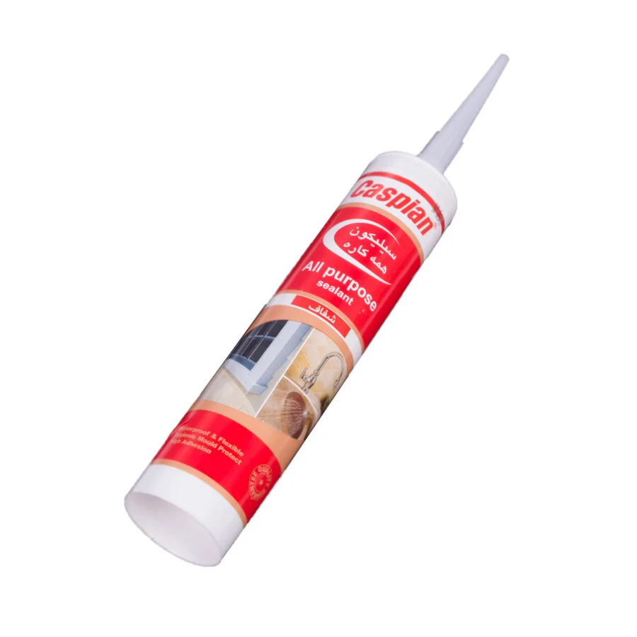 چسب سیلیکون شفاف caspian همه کاره 320 میلی لیتر