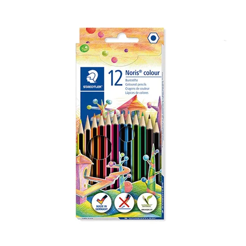 مداد رنگی 12 رنگ استدلر جعبه مقوایی