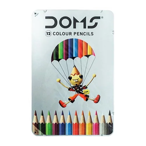 مداد رنگی 12 رنگ جعبه فلزی دامز