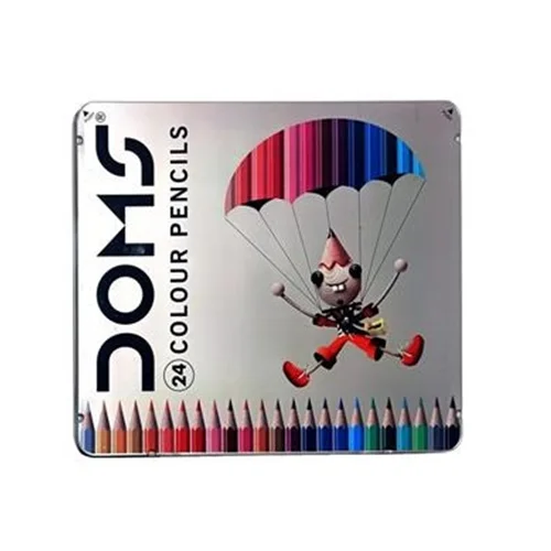مداد رنگی 24 رنگ دامز جعبه فلزی