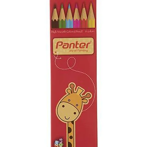 مداد رنگی 6 رنگ جعبه مقوایی پنتر