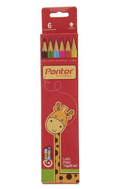 مداد رنگی 6 رنگ جعبه مقوایی پنتر