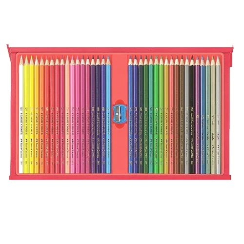 مداد رنگی 36 رنگ جعبه چوبی فابرکاستل