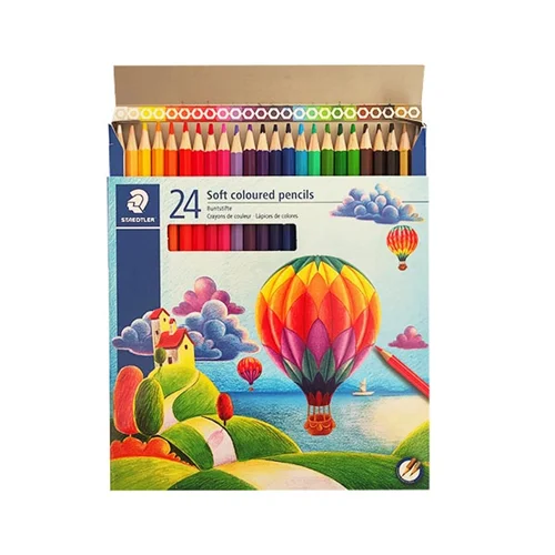 مداد رنگی 24 رنگ استدلر جعبه مقوایی