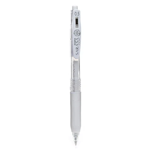 خودکار سفید ژله ای زبرا مدل Sarasa Clip