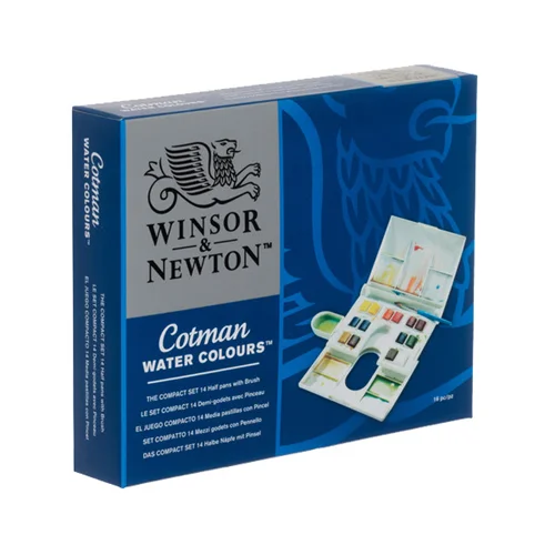 آبرنگ 14رنگ قرص کوچک وینزور مدل کاتمن