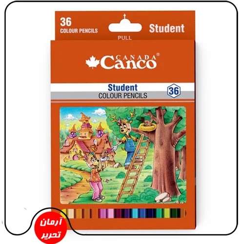 مداد رنگی 36 رنگ جعبه مقوایی کنکو مدل Student