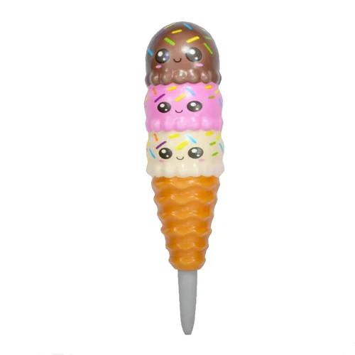 روان نویس فانتزی اسکویشی مدل بستنی قیفی سه رنگ