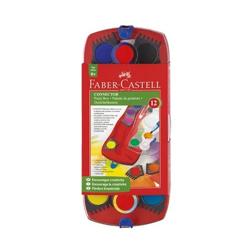آبرنگ 12 رنگ فابر کاستل مدل Cannector paint box deck farben