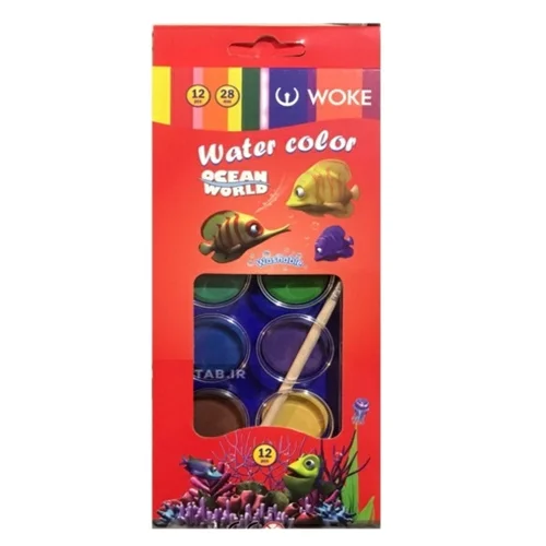 آبرنگ 12 رنگ ووک