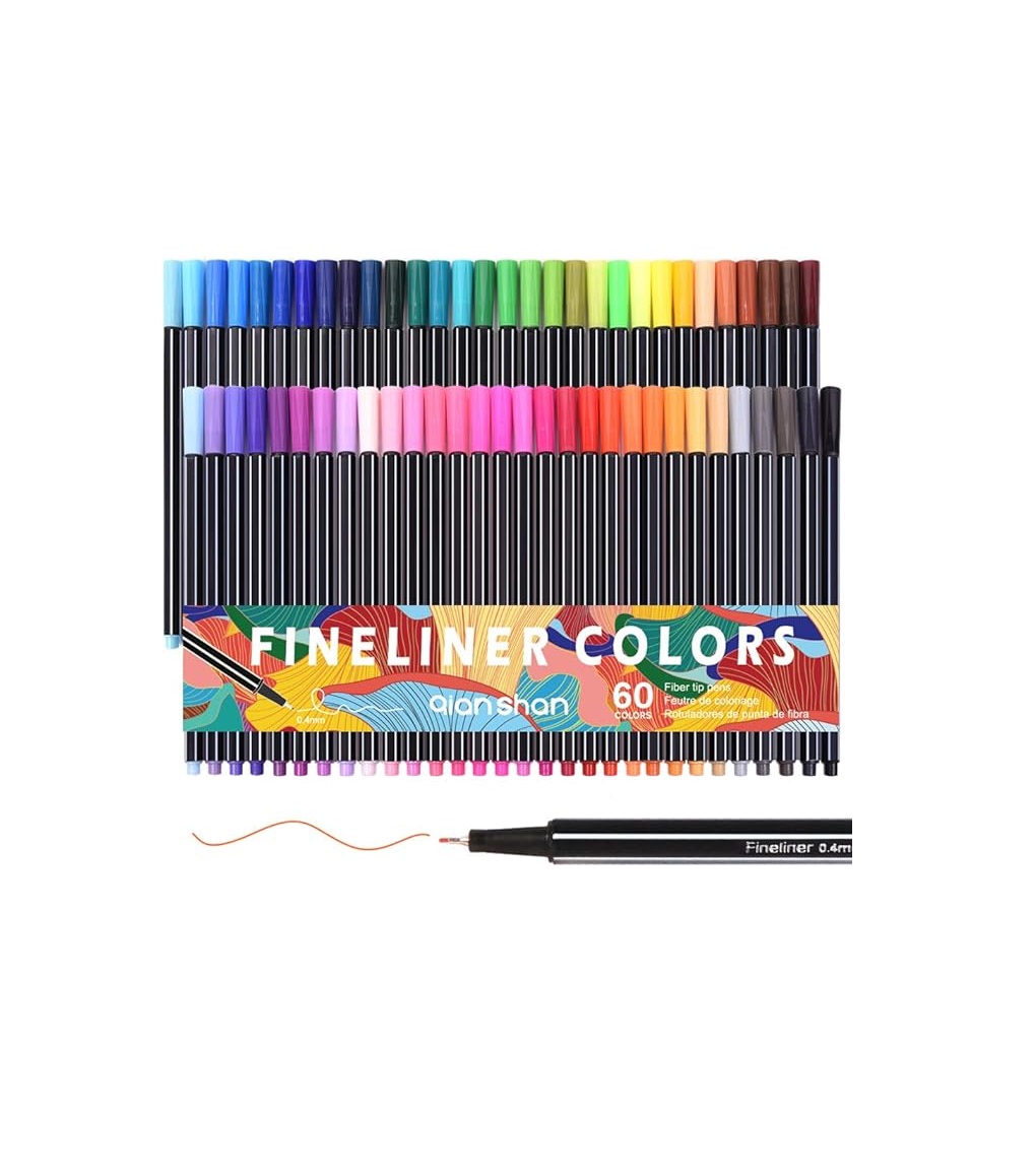 روان نویس نوک نمدی 60 رنگ 0.4 میلی متری