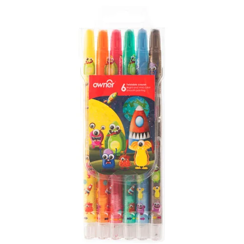 مداد شمعی 6 رنگ اونر